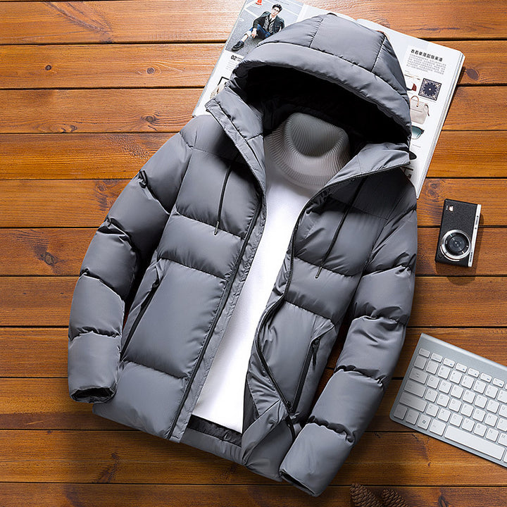 Winter down jacket for men with removable hood Lune London