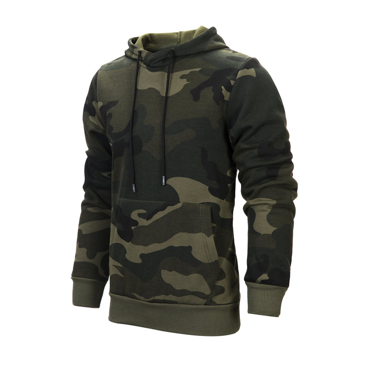 Cozy hooded sweatshirt for men with trendy camouflage pattern Amarae