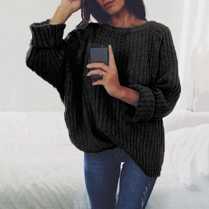 Pull en maille décontracté pour femmes avec coupe oversize et design texturé Chic & Stil