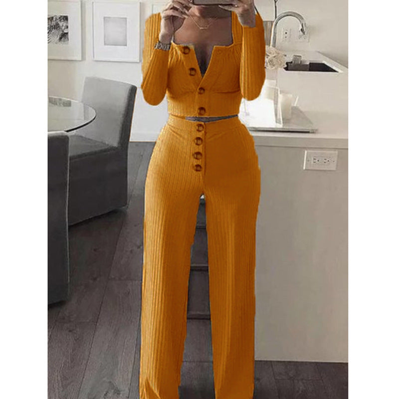 Lune London women's ribbed knit two-piece set