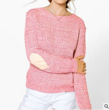 Knit sweater for women with heart-shaped appliqués Lune London