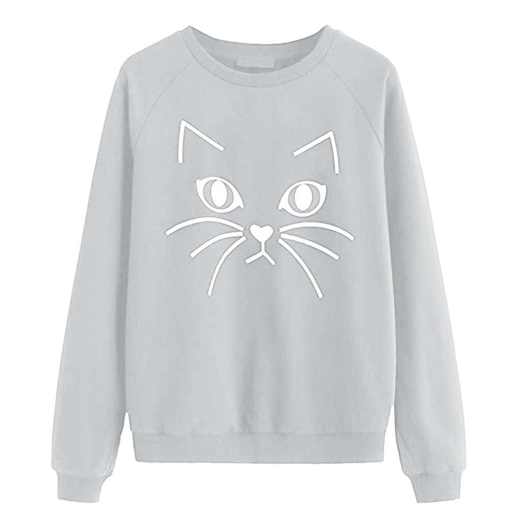 Sweatshirt pour femmes avec motif de chat Chic & Stil