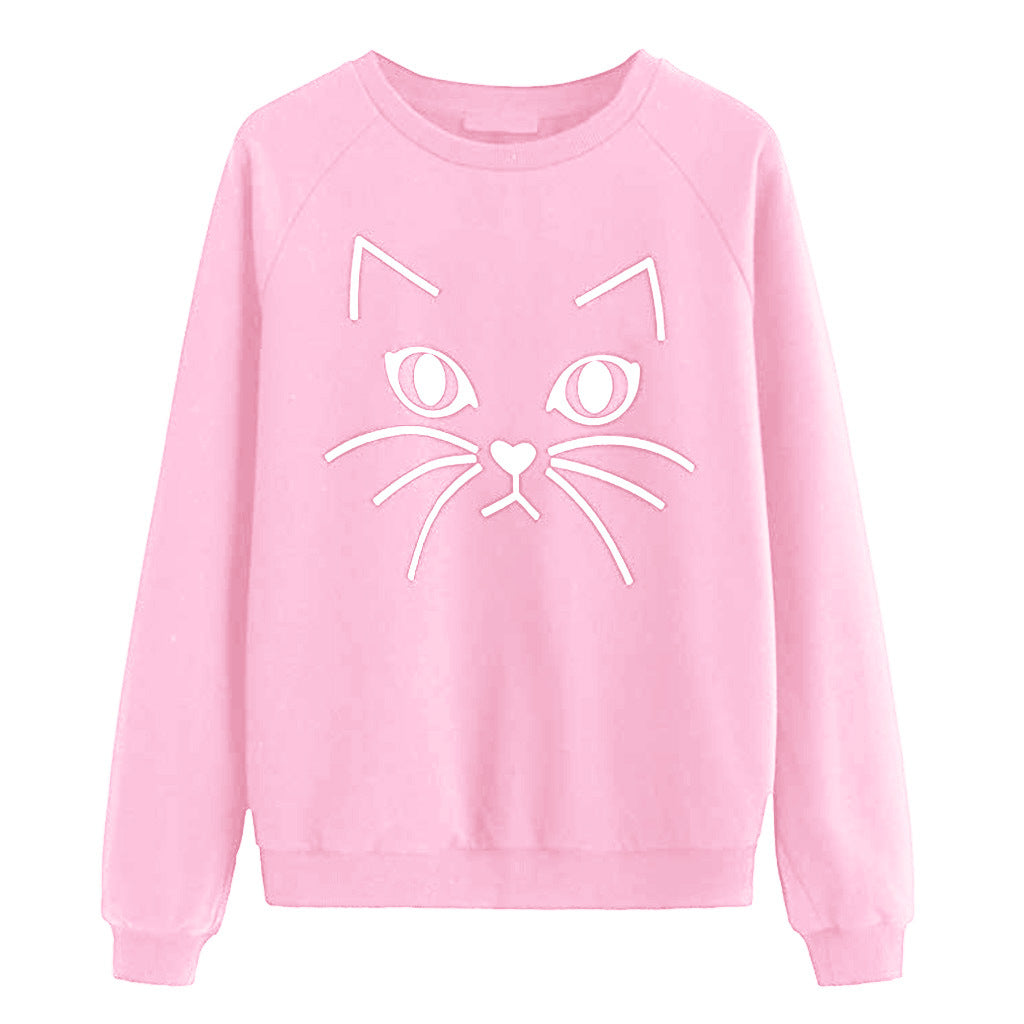 Sweatshirt pour femmes avec motif de chat Chic & Stil