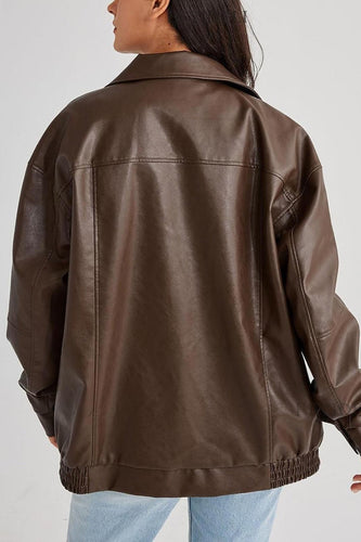 Amarae | Leather Bomber Jacket