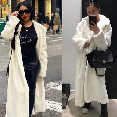 Chic and Stylish Women's Oversized Fleece-Look Coat