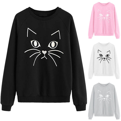 Sweatshirt pour femmes avec motif de chat Chic & Stil