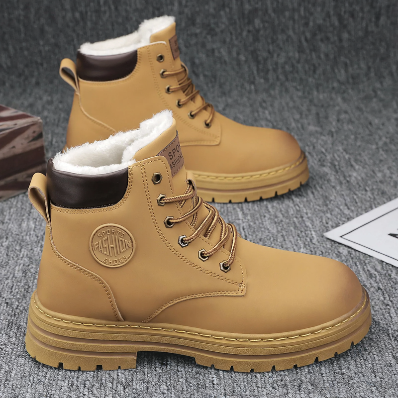 Men's work boots, lined, in British style