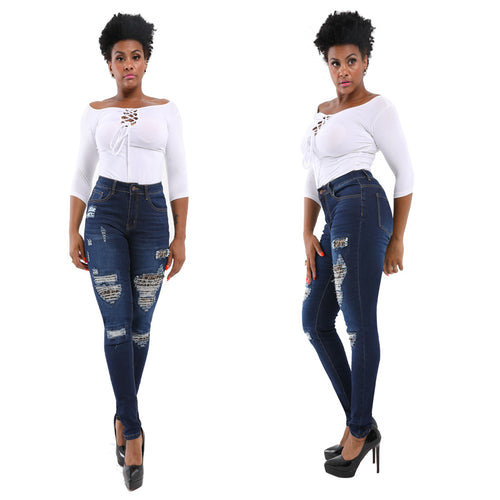 Skinny jeans for women with trendy destroyed details Amarae