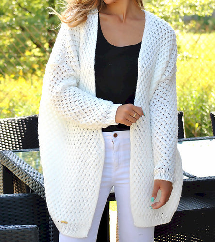 Women knitted chunky stitch vest with a structure as well as a relaxed fit Amarae