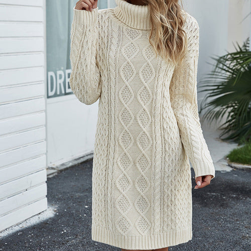 Amarae | Beige knitted dress for women