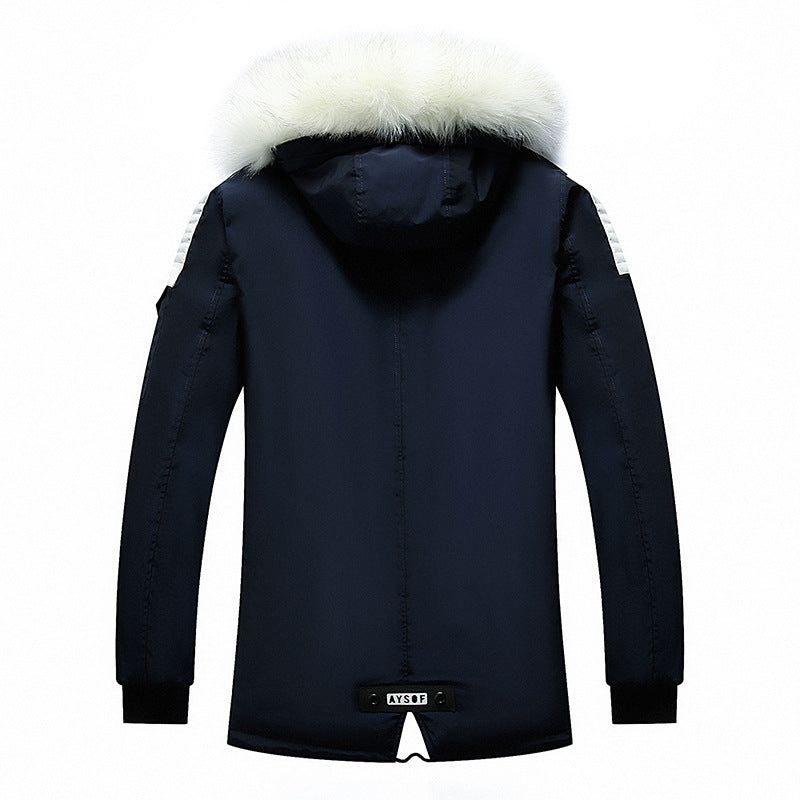 Winter parka for men with removable faux fur collar Lune London