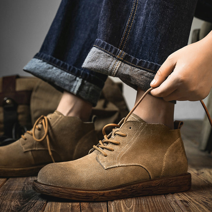 Men's Desert Boots, Suede, Retro Style, 7192