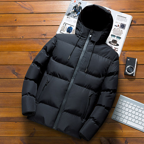 Practical winter jacket for men with removable hood Amarae