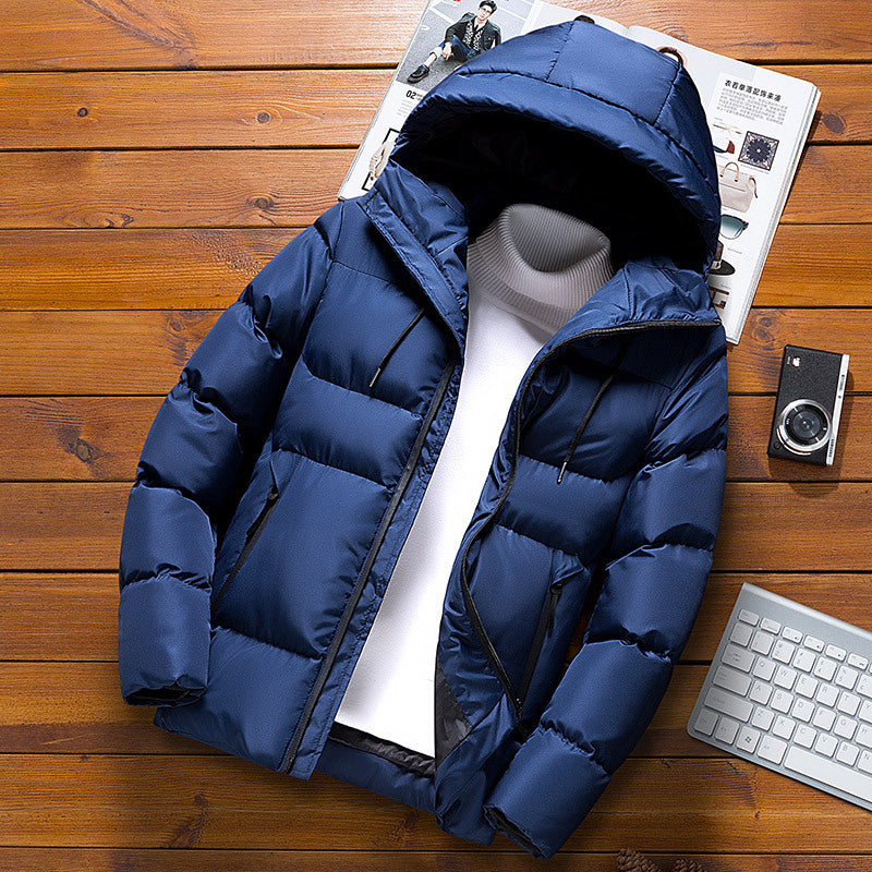 Practical winter jacket for men with removable hood Lune London