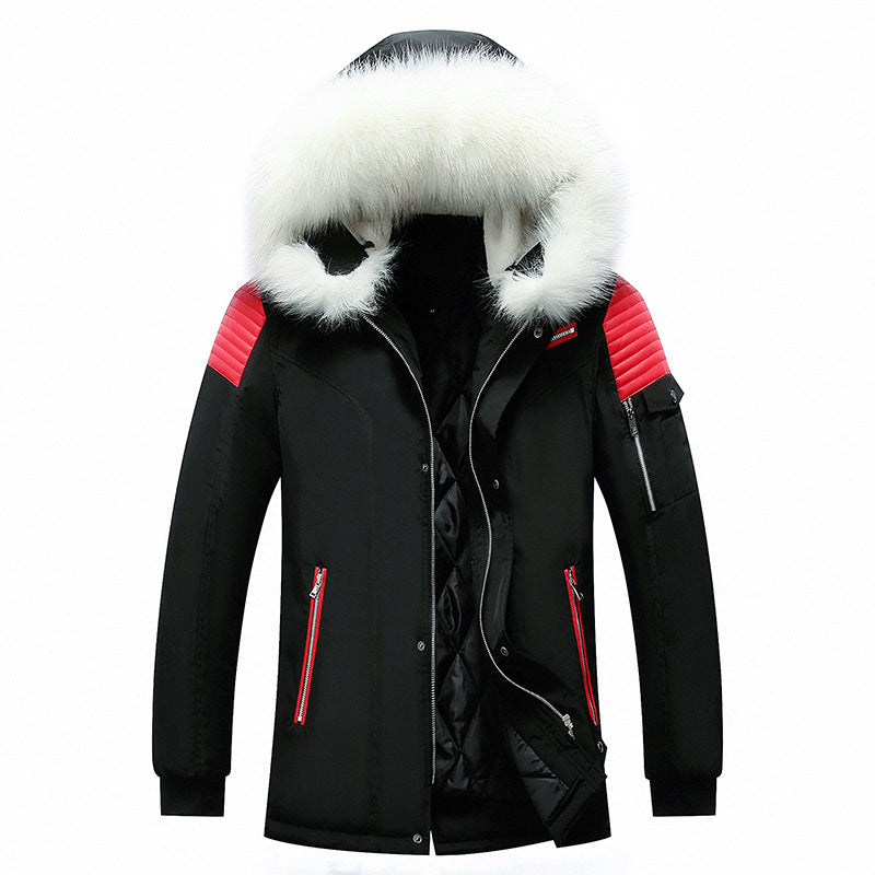 Winter parka for men with removable faux fur collar Lune London