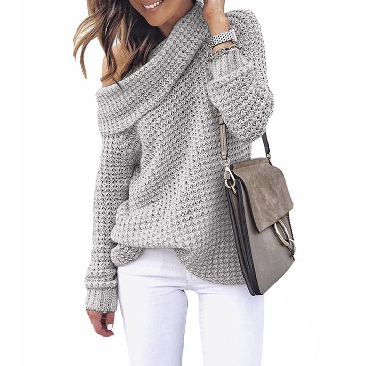 Ladies Elegant Sweater with Off-Shoulder Design Lune London