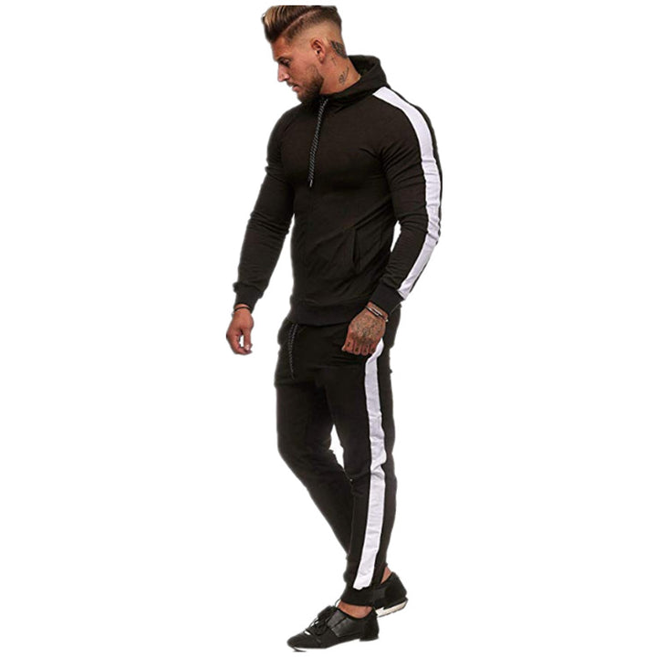 Men's sporty leisure suit with modern color block design and pockets Lune London