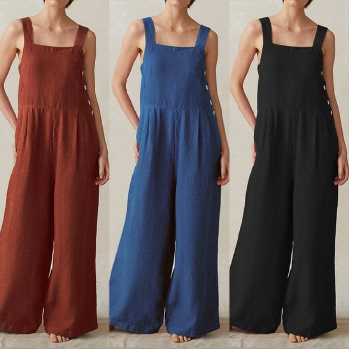 Loose fit women's linen overall Lune London