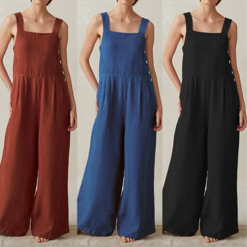 Loose fit women's linen overall Amarae