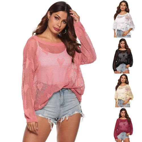 Ladies Oversized Knit Sweater in Amarae