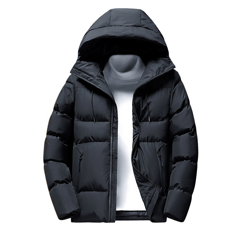 Practical winter jacket for men with removable hood Lune London