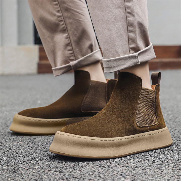 Men's Chelsea Boots, suede look, slip-on, 1203-J