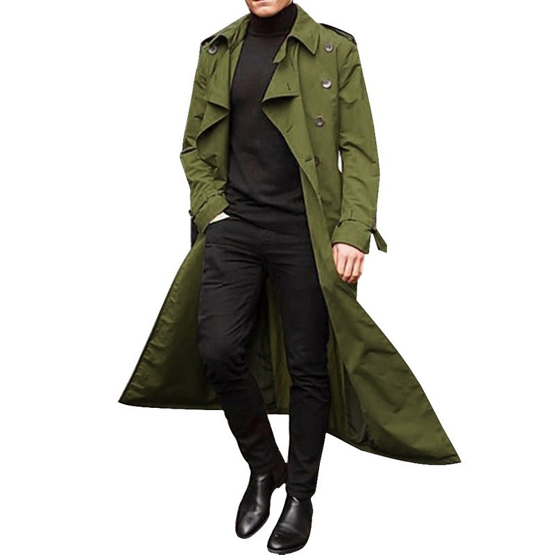 Elegant trench coat for men with double row of buttons Amarae