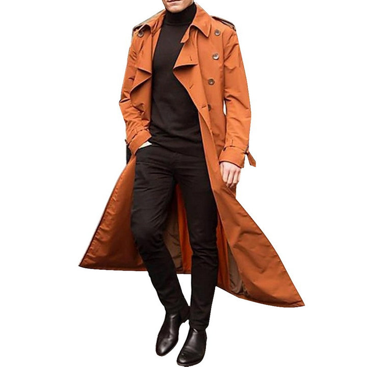 Elegant trench coat for men with double row of buttons Amarae