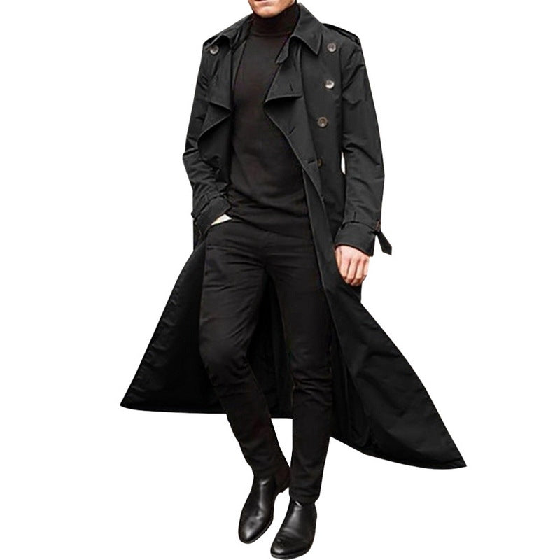 Elegant trench coat for men with double row of buttons Amarae