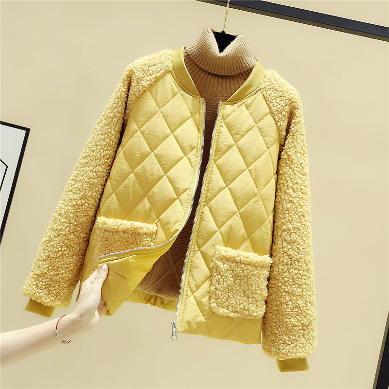 Transitional quilted jacket for women with cozy teddy lining and practical pockets Lune London