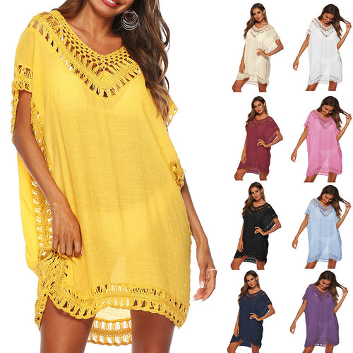 Ladies elegant beach pareo with lace Amarae