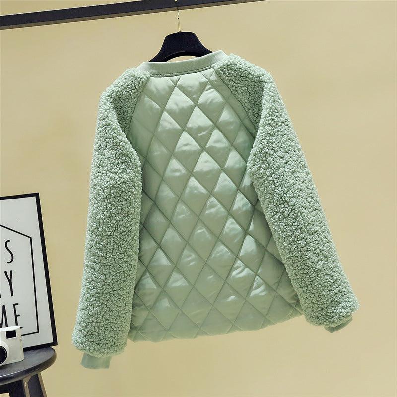 Transitional quilted jacket for women with cozy teddy lining and practical pockets Lune London