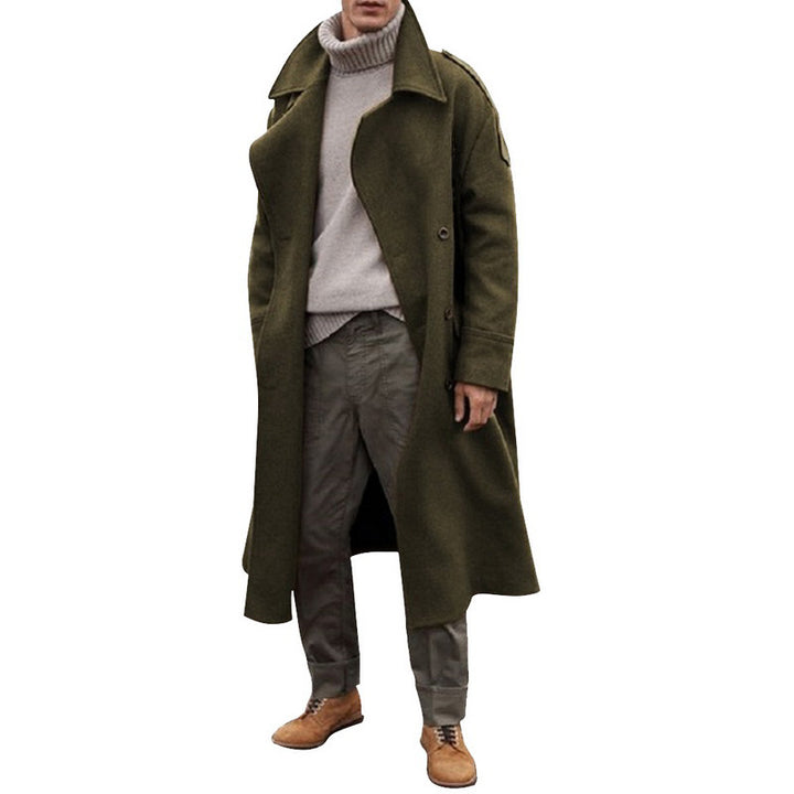 Elegant vintage trench coat for men with practical pockets and modern cut Lune London