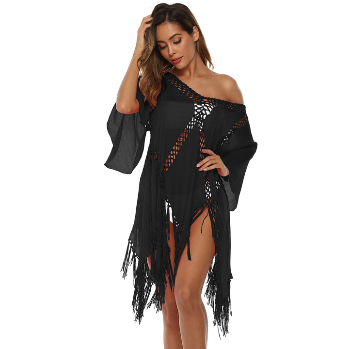 Elegant Fringe Beach Scarf for Chic Ladies