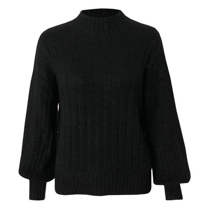 Ladies elegant turtleneck sweater with structured ribbed pattern Lune London