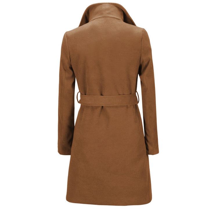 Women Elegant coat with large collar and tied belt at the waist Lune London