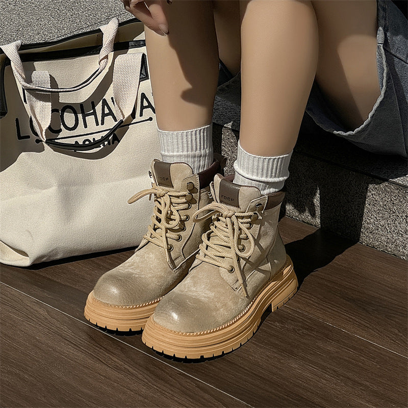 Men's boots in British style, leather