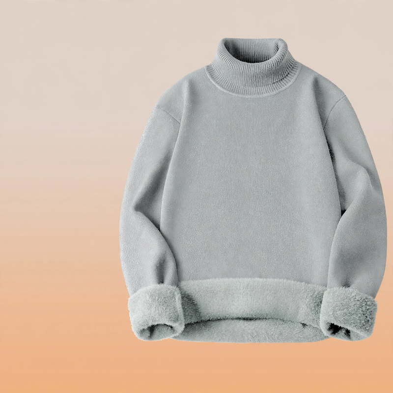 Men's turtleneck sweater, lined