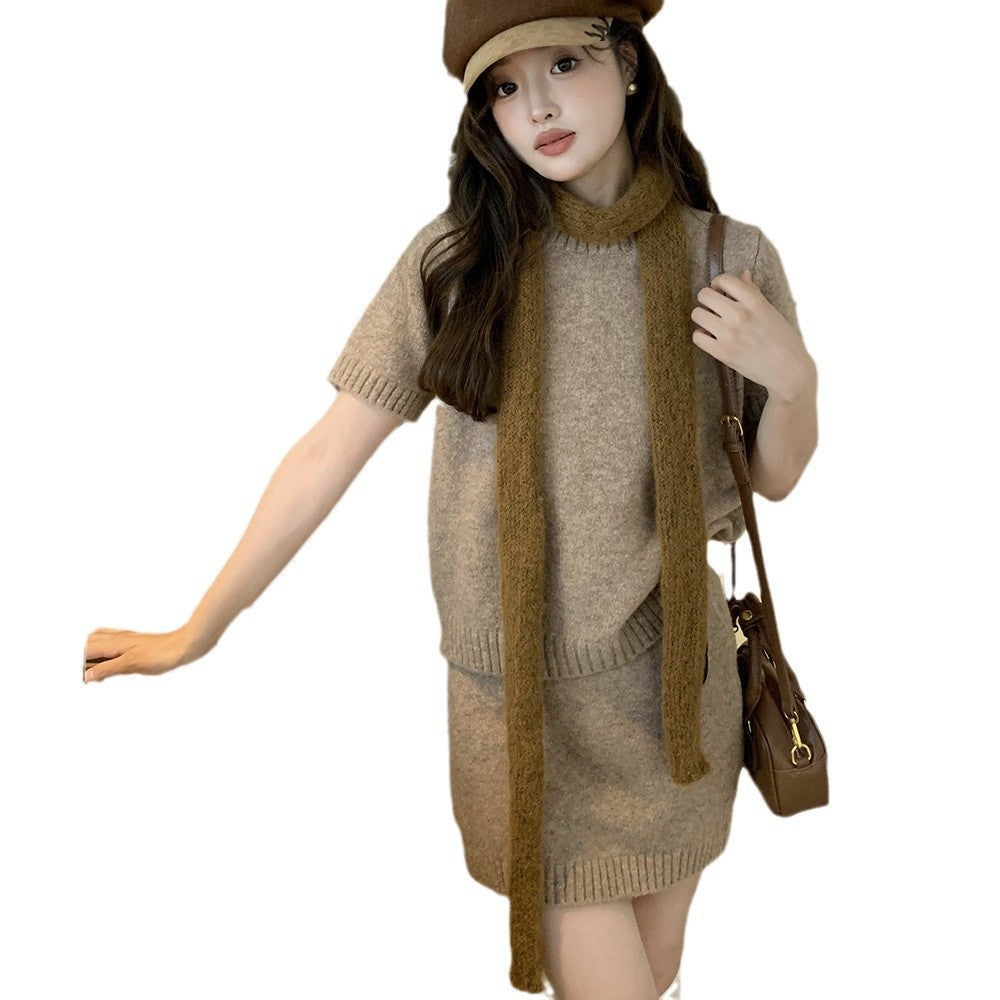 Alpaca wool blend scarf, 180x15cm