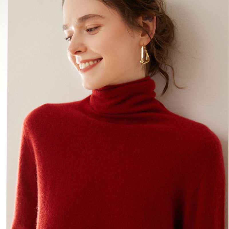 Women's Cashmere Undershirt, Stand Collar, Soft