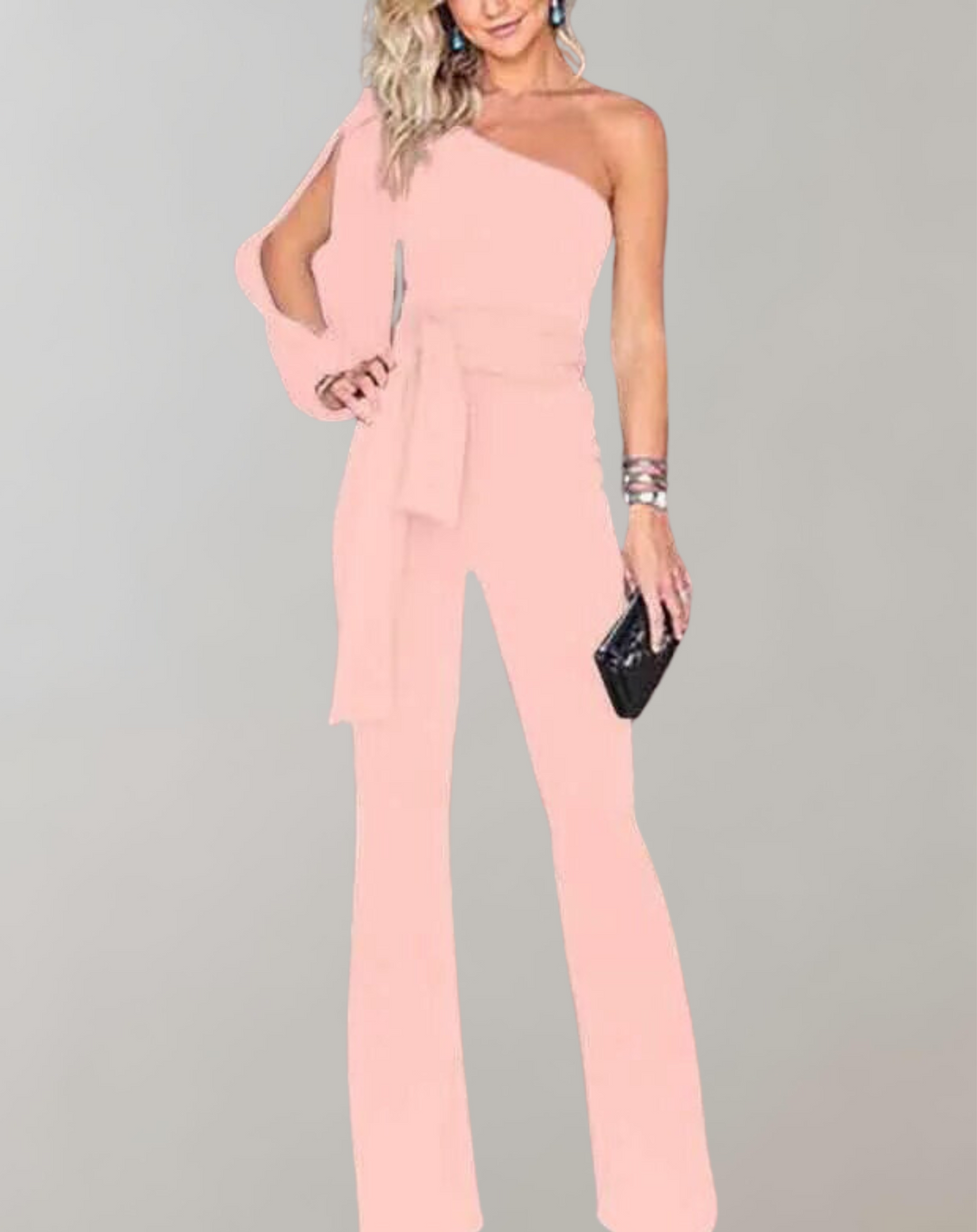 Lune London | Luxurious Jumpsuit with Bow Belt and Sparkling Details