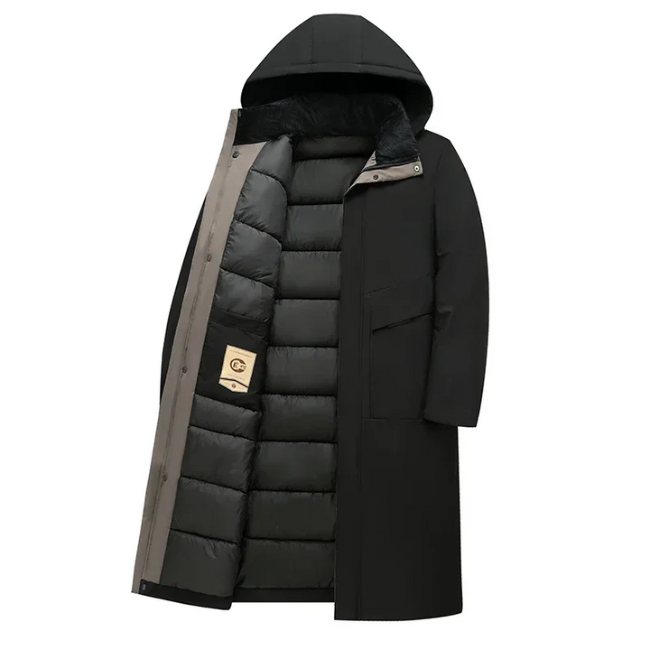 Lune London | Men's Longline Parka with Hood and Insulated Lining