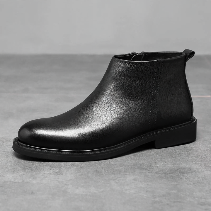 Men's Chelsea boots, simple design, synthetic leather