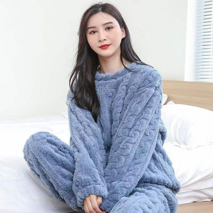 Women's house suit, coral fleece, lined, long-sleeved