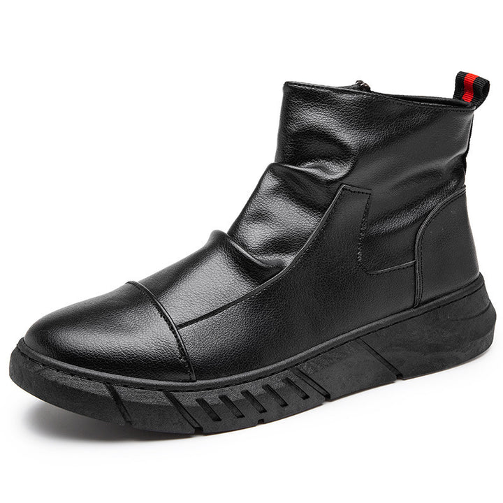 Fashionable men's work boots, ankle-high