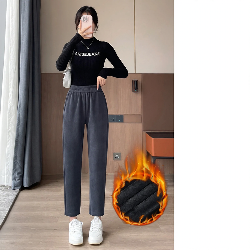 Women’s harem pants made of cord, lined