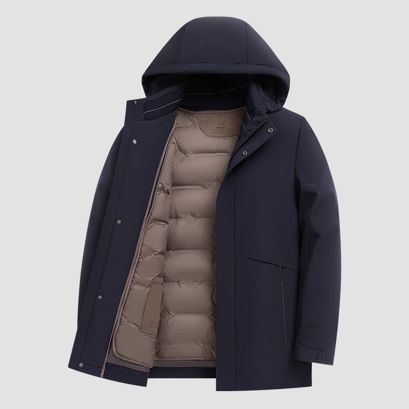 Men's down jacket with removable lining