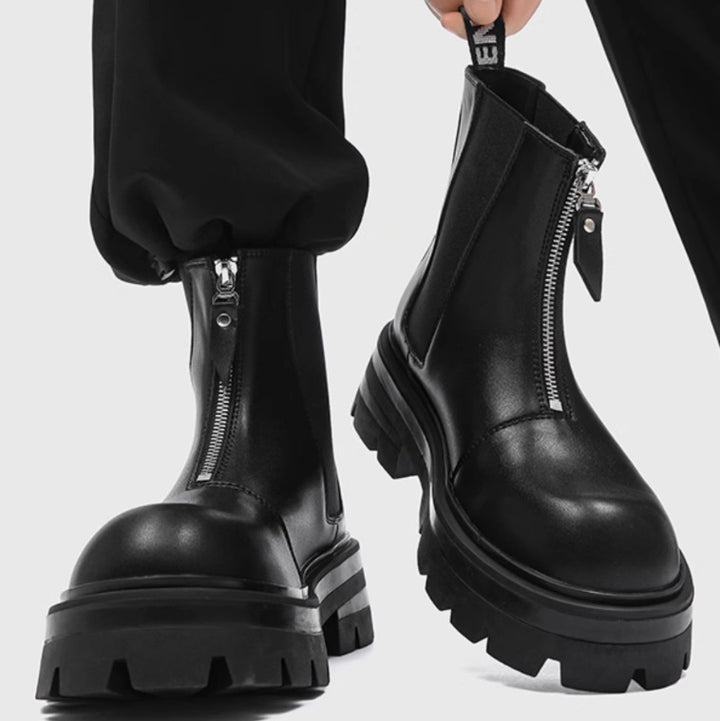 Men's Chelsea boots made of cowhide, high form