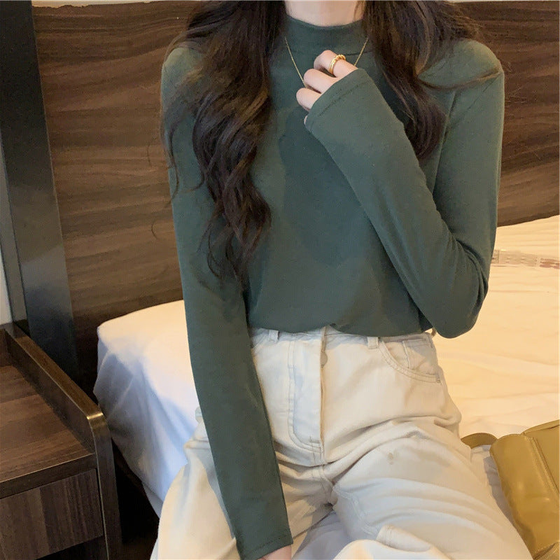 Women’s Long Sleeve Shirt with Stand-up Collar