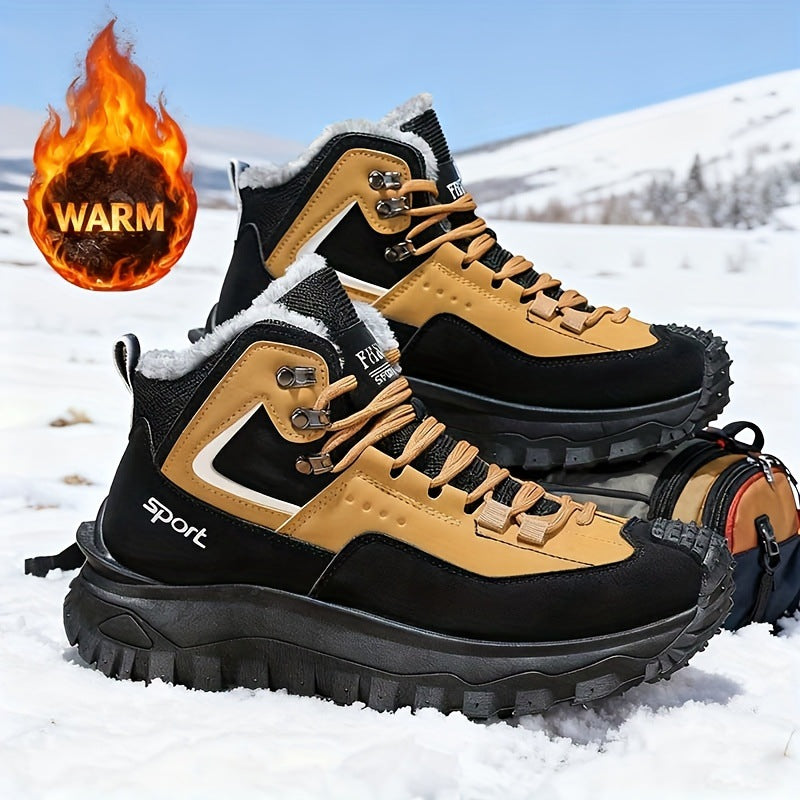 Padded men's winter boots for everyday use